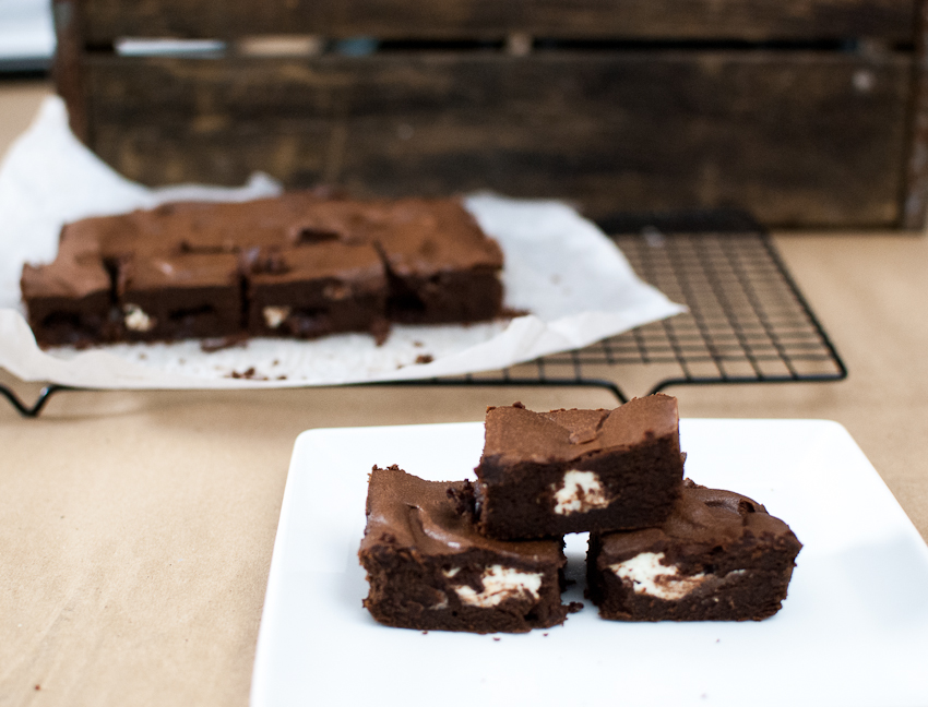 black forest goat cheese brownies