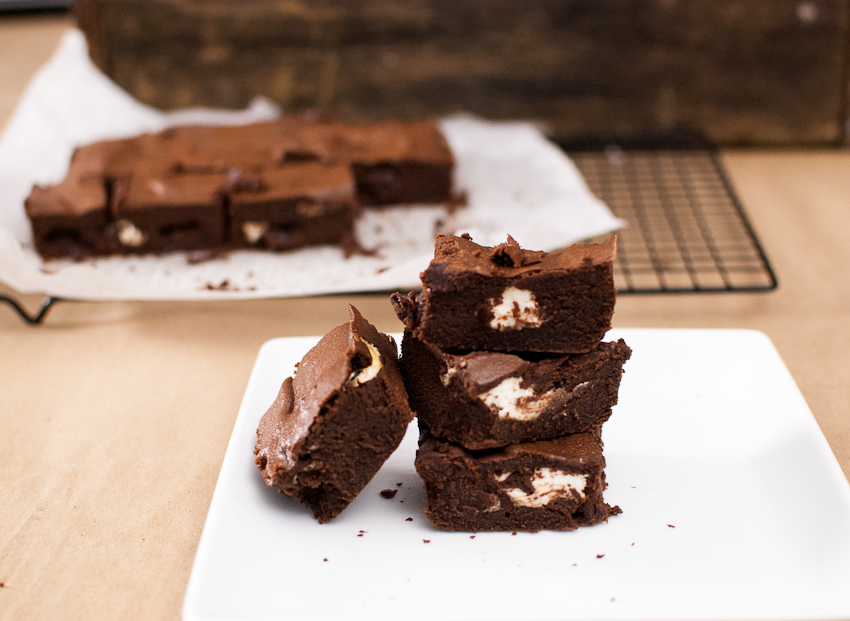 black forest goat cheese brownies