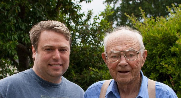 Andrew and his 90 yr old Grandpa!