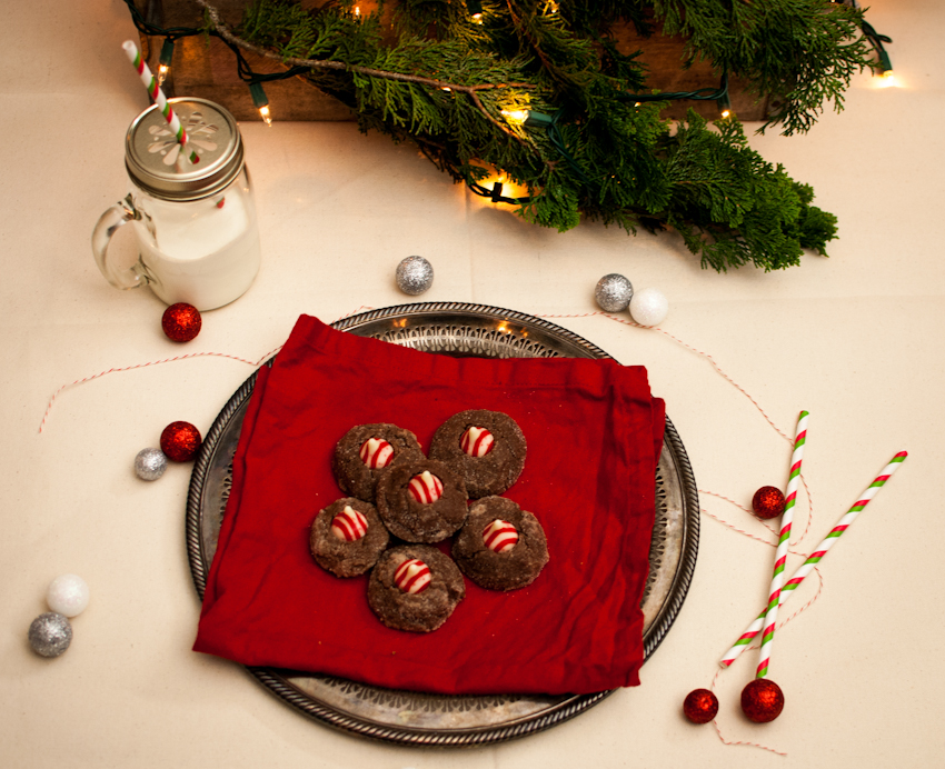 chocolate candy candy cane kiss cookies