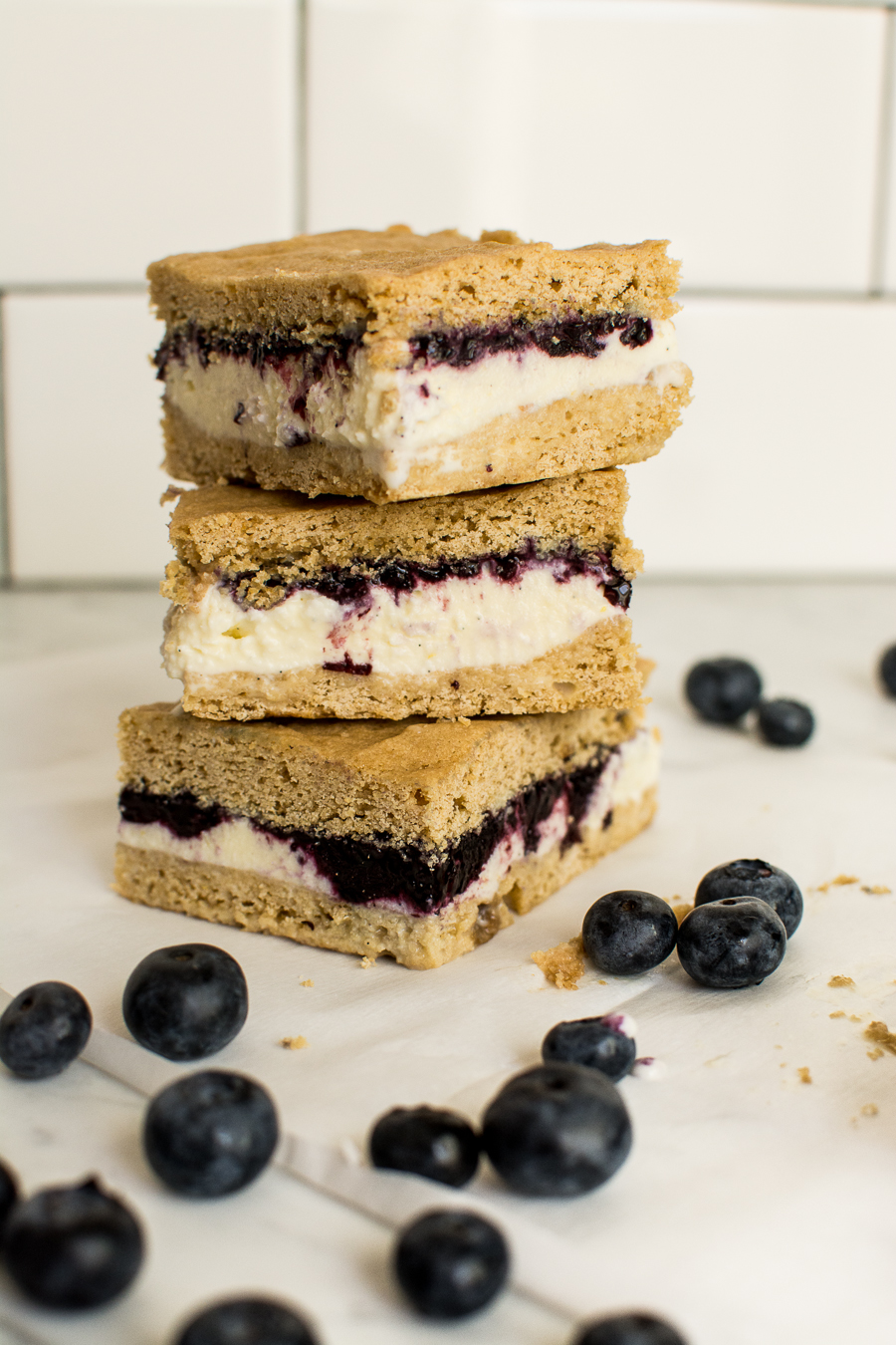 lemon blueberry ice cream sandwiches