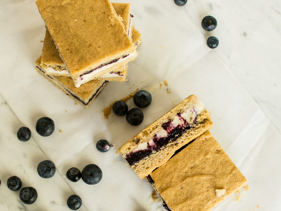 Lemon Blueberry Ice Cream Sandwiches