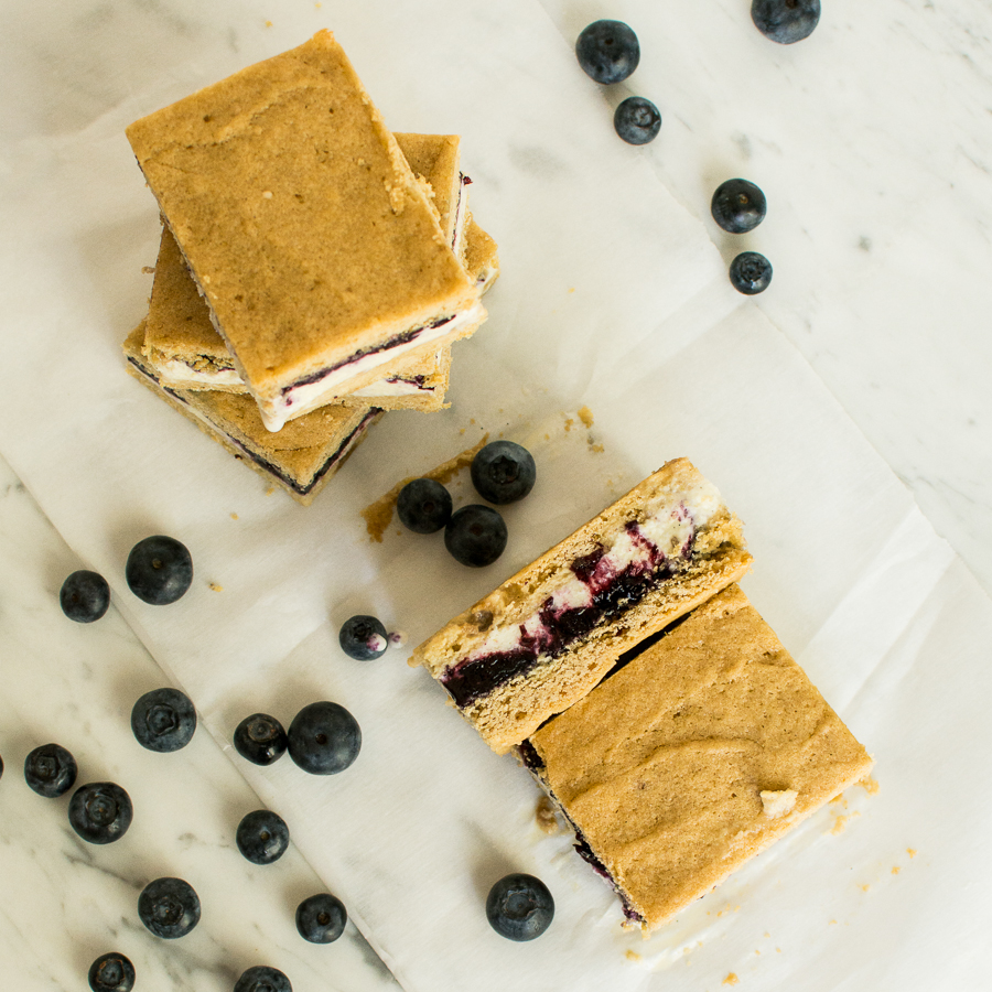 lemon blueberry ice cream sandwiches