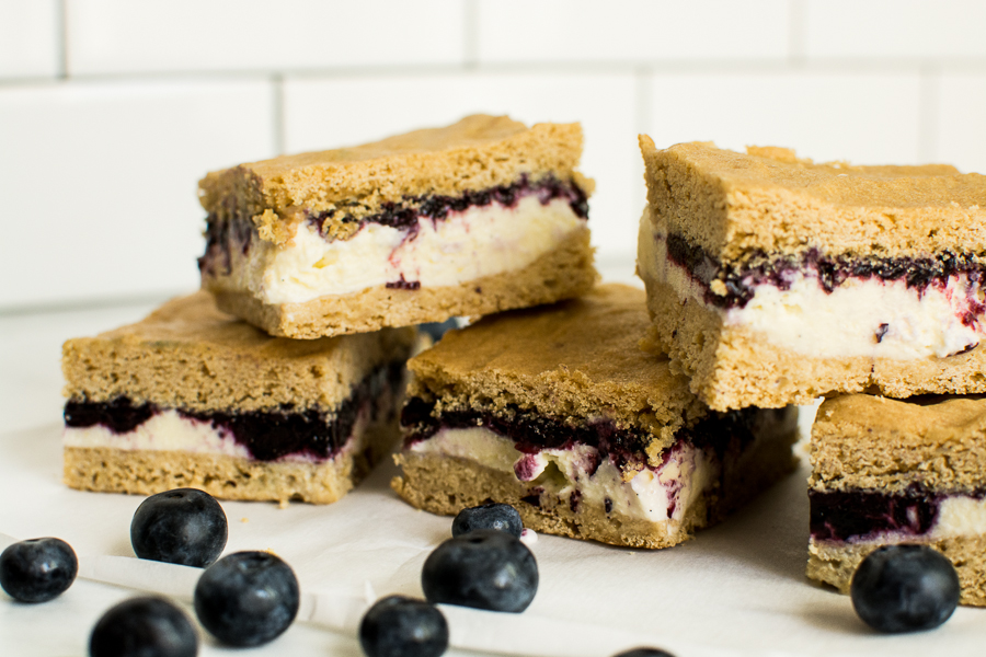 lemon blueberry ice cream sandwiches