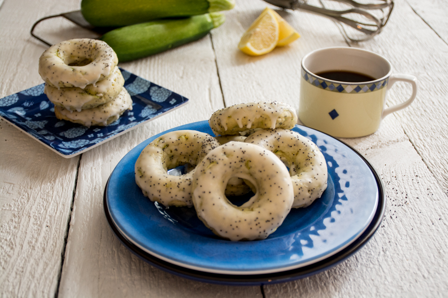 Lemon Poppy Seed Zucchini Donuts