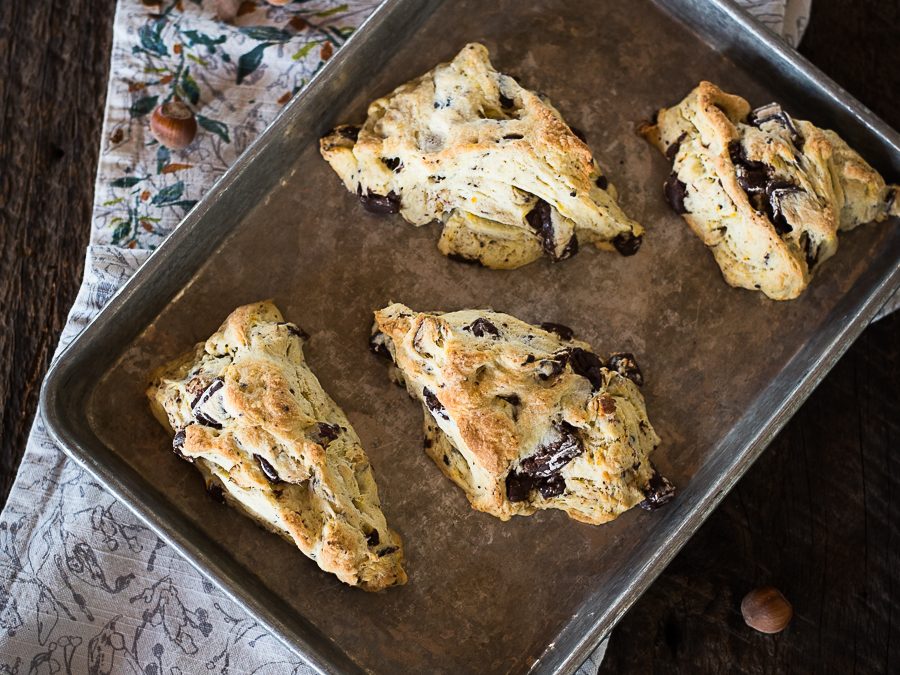 Hazelnut Chocolate Orange Scones