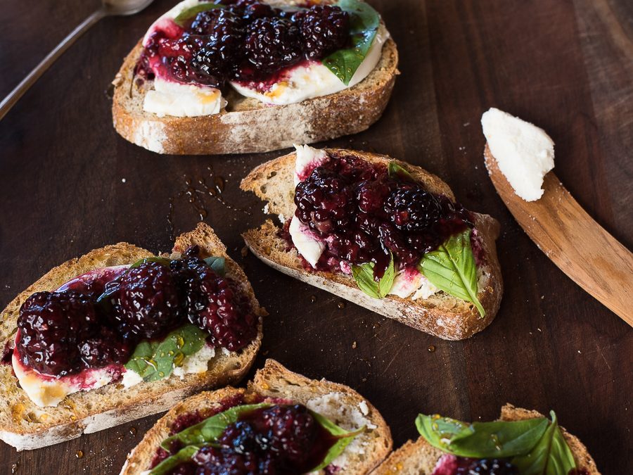 Blackberry Basil Bruschetta