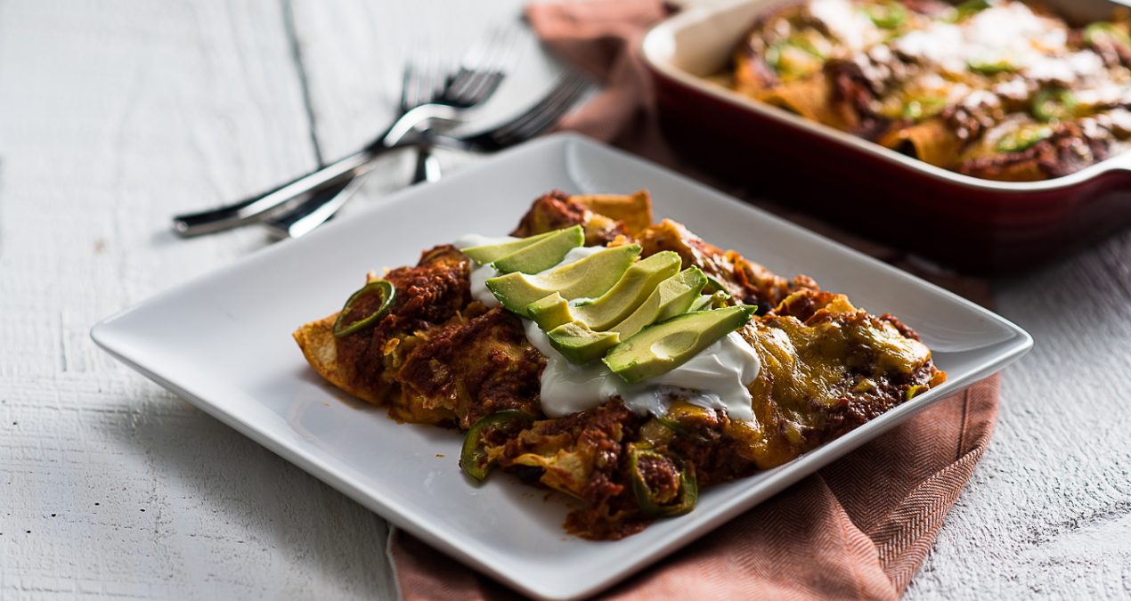 Butternut Squash and Black Bean Enchiladas