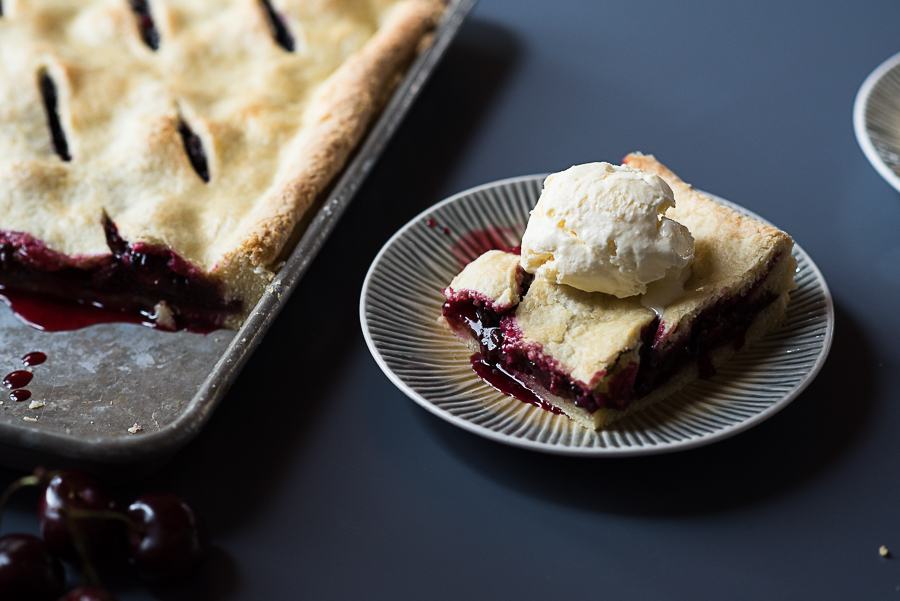 Triple Berry Chocolate Slab Pie